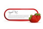 Strawberry Card with Sample Text